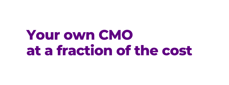 Your own CMO at a fraction of the cost
